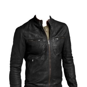 Barbed leather jacket for teens