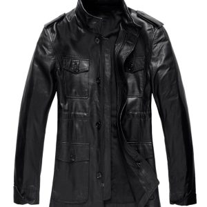 Macho and raunchy leather coat for men