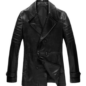 Romanov themed leather trench coat for men