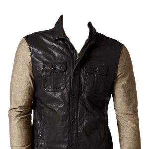 Classily styled leather vest for men