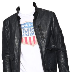 Contemporary mens leather jacket