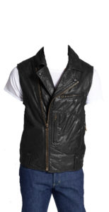 Cool leather vest with a tough look