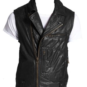 Cool leather vest with a tough look