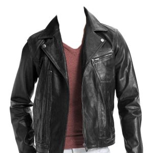 Creator mens moto leather jacket