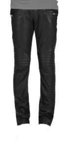 Diamond tailored skin fit leather pant