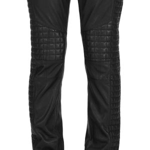 Diamond tailored skin fit leather pant