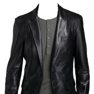 Ductile and cozy leather blazer for men