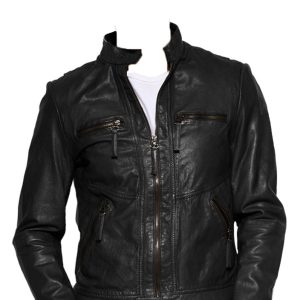 Exemplary and suave leather biker jacket for men