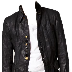 Gorgeously crushed leather jacket for men