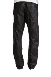 Stylish men Lambskin leather pants with knee patches