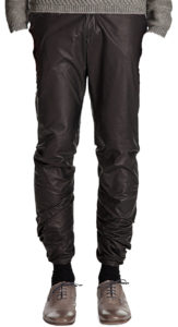 Modern-day tapered leg leather pant for men