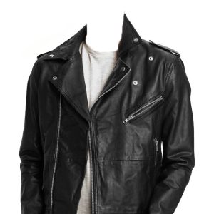 Moto inspired mens biker jacket