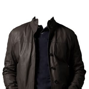 Retro styled mens leather jacket