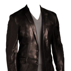 Slim and sporty leather coats for men