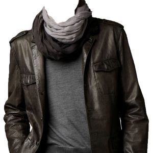 Snappy lambskin leather jacket for men