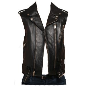 Stylish Super stud leather vest for men