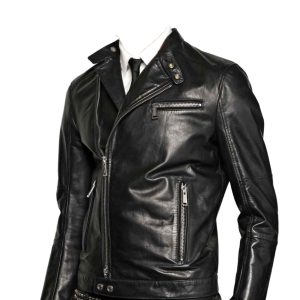 Stylish lush leather jacket for men