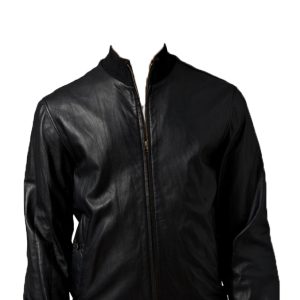 Tasteful urbane leather jacket for men