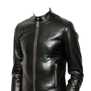 Thin and sleek leather jacket for men