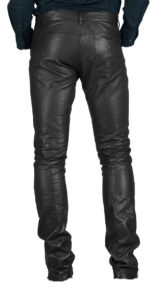 Thin informal leather pant for men