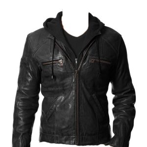 Tough classic mens leather jacket