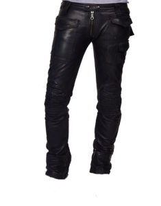 Vintage Moto Lambskin leather pant for men