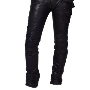 Vintage Moto Lambskin leather pant for men