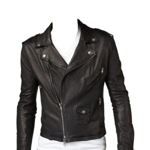 Voguish side zipper leather jackets