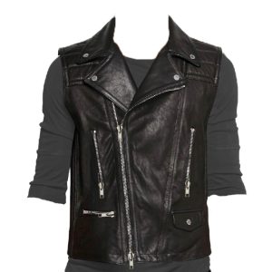 Energetic bikers elan leather vest for men