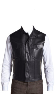 Exquisite formal wear leather vest