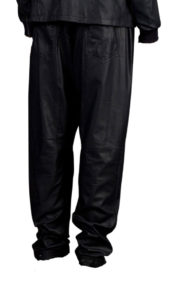 Easygoing and funky baggy leather pant