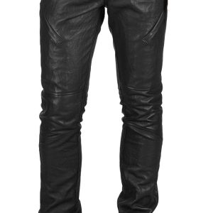 Thin informal leather pant for men