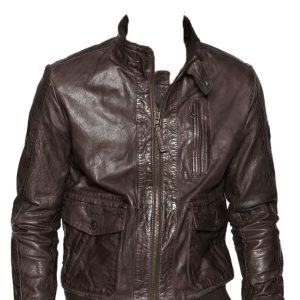 Solid leather biker jacket for rough and tough men