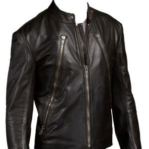 Cool and stylish mens leather biker jacket