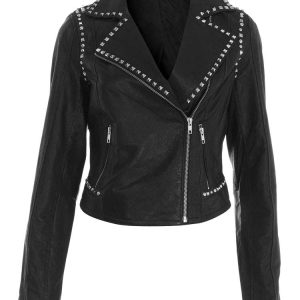 Great studded womens moto jacket