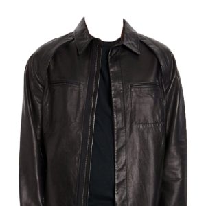Business elan leather shirt for men