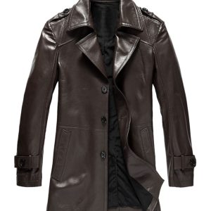 Rough and trendy leather coats for men