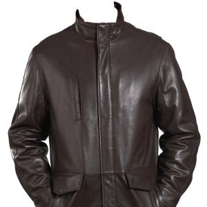 Contemporary mens leather coat