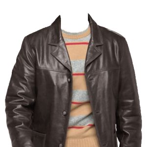 Free fit and comfy leather coat for men