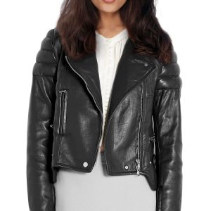 In vogue and hip leather jacket for women