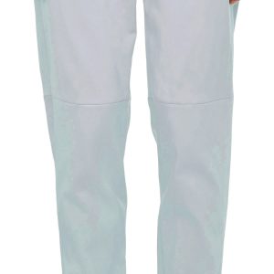 Leather cigarette pants with drawstring