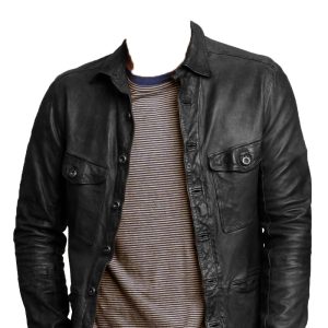Mens Leather shirt with modern style and trendy effect