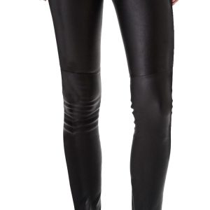 Thin fit lambskin womens leather pants