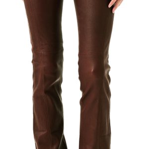 Bootcut styled womens leather pants