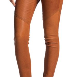 Super slim and cozy womens leather pant