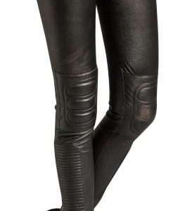 Cool techno styled womens leather pants