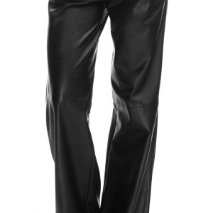 In vogue wide leg leather pants for women