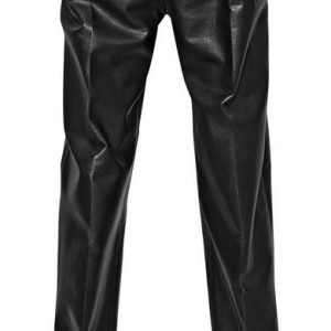 High waisted womens leather trousers