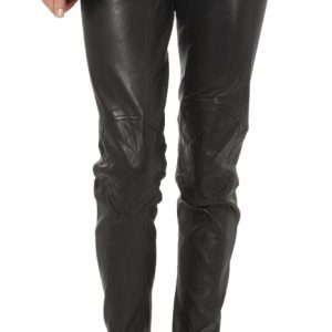 Thin fitting classy leather pants for women