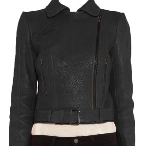 Hearty looking stylish leather biker jacket